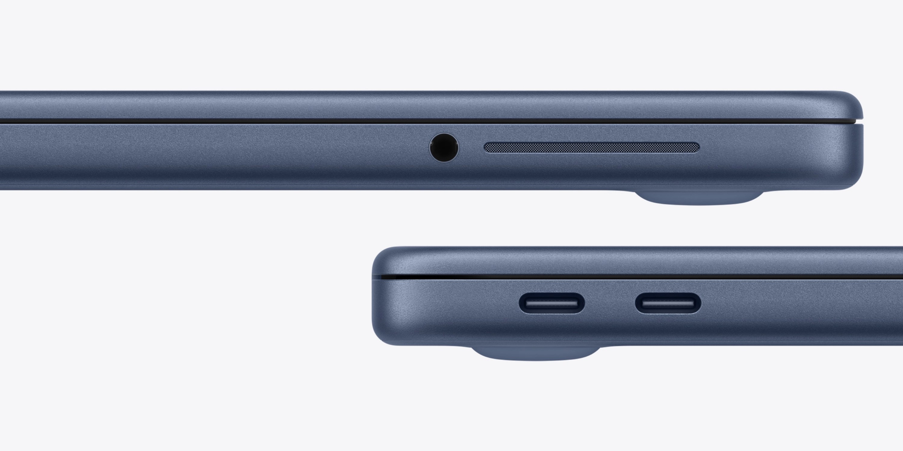 MacBook Neo side view showing USB-C ports