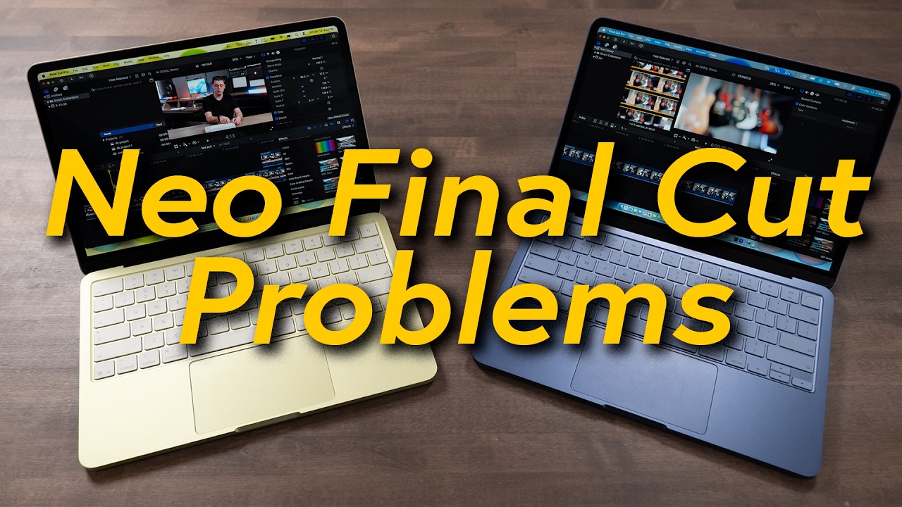 MacBook Neo running Final Cut Pro for video editing
