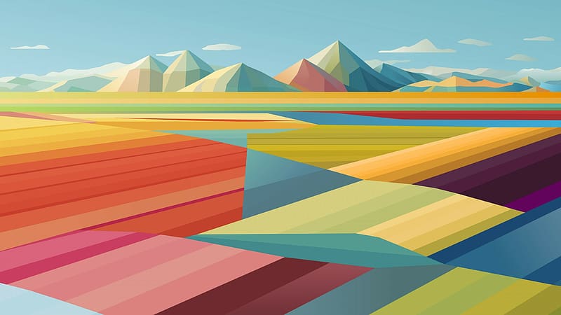 MacBook Air 13 inch Display showing colorful wallpaper